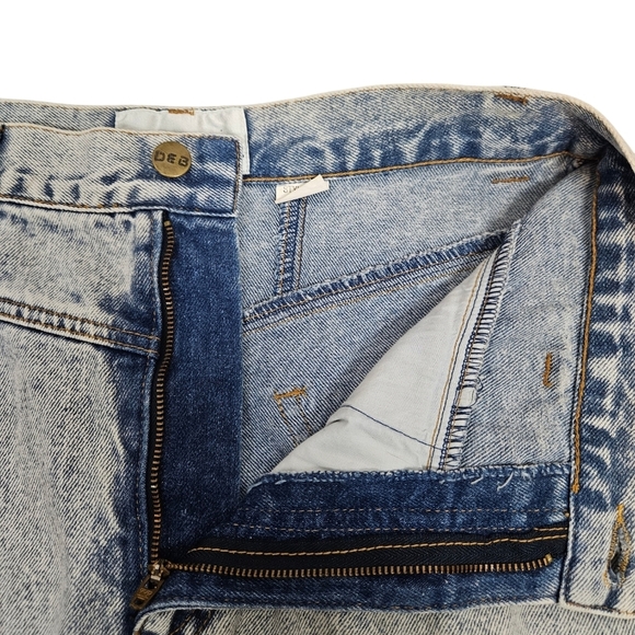 Vintage 80s Deb Acid Washed High Waist Denim Jean Skirt Size 11 Juniors P19‎ - Picture 6 of 12